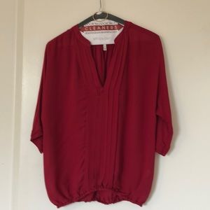 EUC Joie Red Silk “Marru” Blouse Size XS